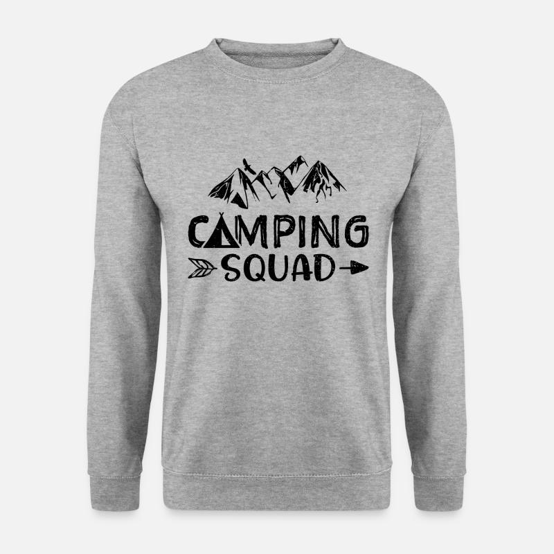 Camping Squad - Camping - Unisex Pullover - Weißgrau meliert