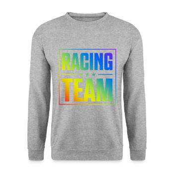 Racing Team - Unisex Sweatshirt - salt & pepper - Front - Alina (178cm) & Michal (187cm)