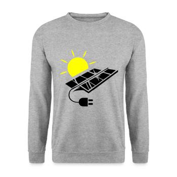 Système photovoltaïque Énergie solaire - Sweat-shirt Unisexe - gris chiné - Devant - Alina (178cm) & Michal (187cm)