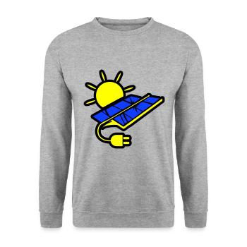Énergie solaire du système photovoltaïque - Sweat-shirt Unisexe - gris chiné - Devant - Alina (178cm) & Michal (187cm)