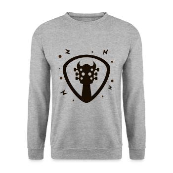 Gitarre - Guitar - Vintage Rock - Unisex Sweatshirt - salt & pepper - Front - Alina (178cm) & Michal (187cm)