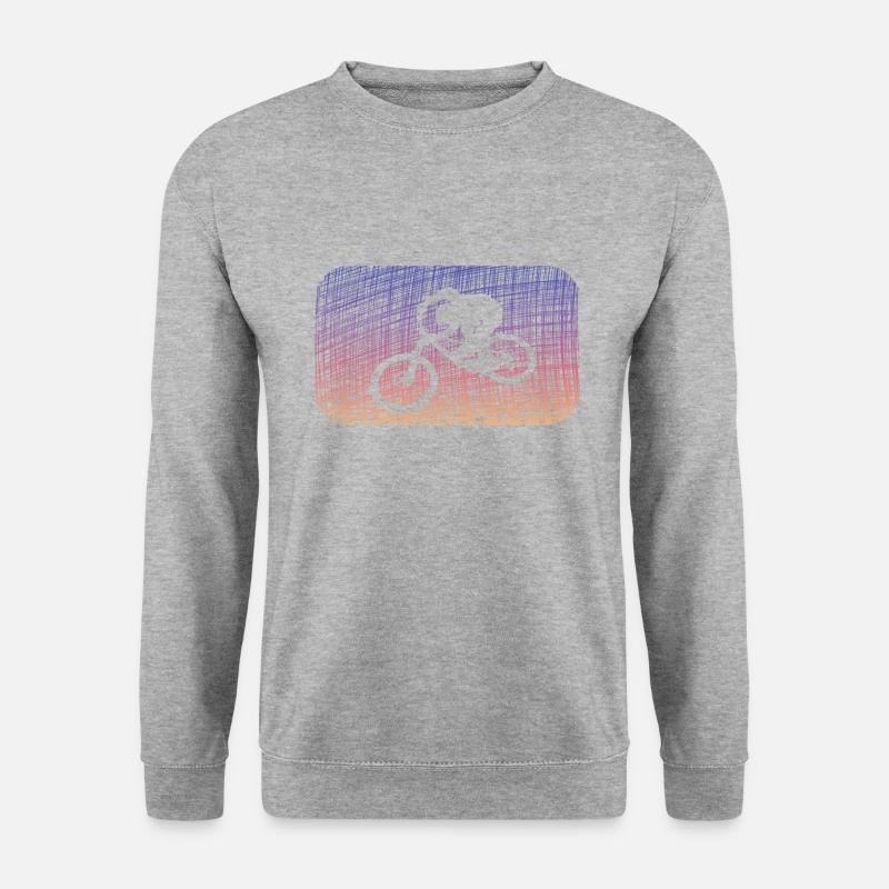 biken - Unisex Pullover - Weißgrau meliert