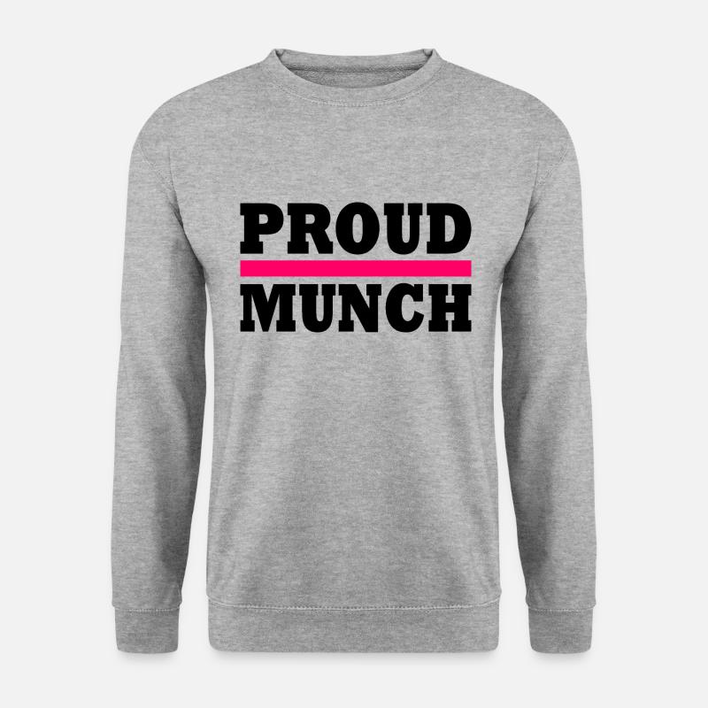 Proud munch - Unisex Pullover - Weißgrau meliert