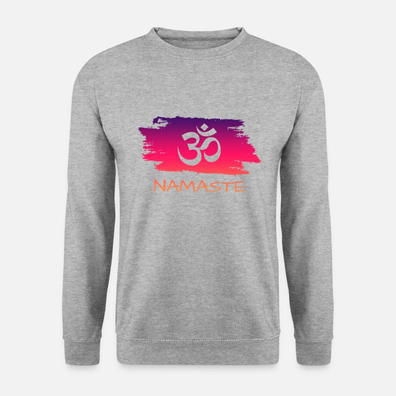 Yoga Namaste - Unisex Pullover - Weißgrau meliert