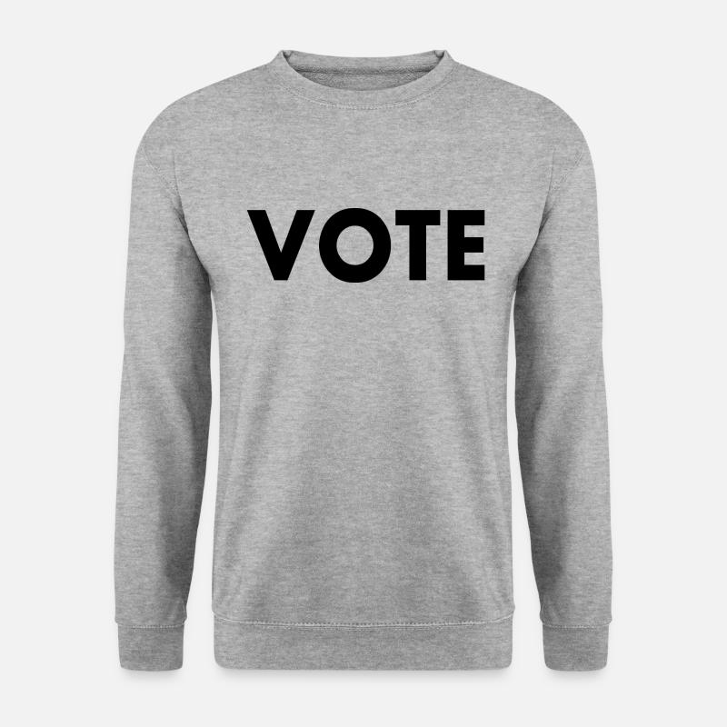 Vote - Unisex Pullover - Weißgrau meliert