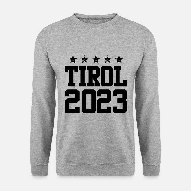 Tirol 2023 - Unisex Pullover - Weißgrau meliert