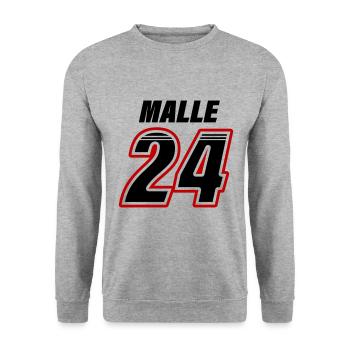 Malle 24 Mallorca - Sweat-shirt Unisexe - gris chiné - Devant - Alina (178cm) & Michal (187cm)