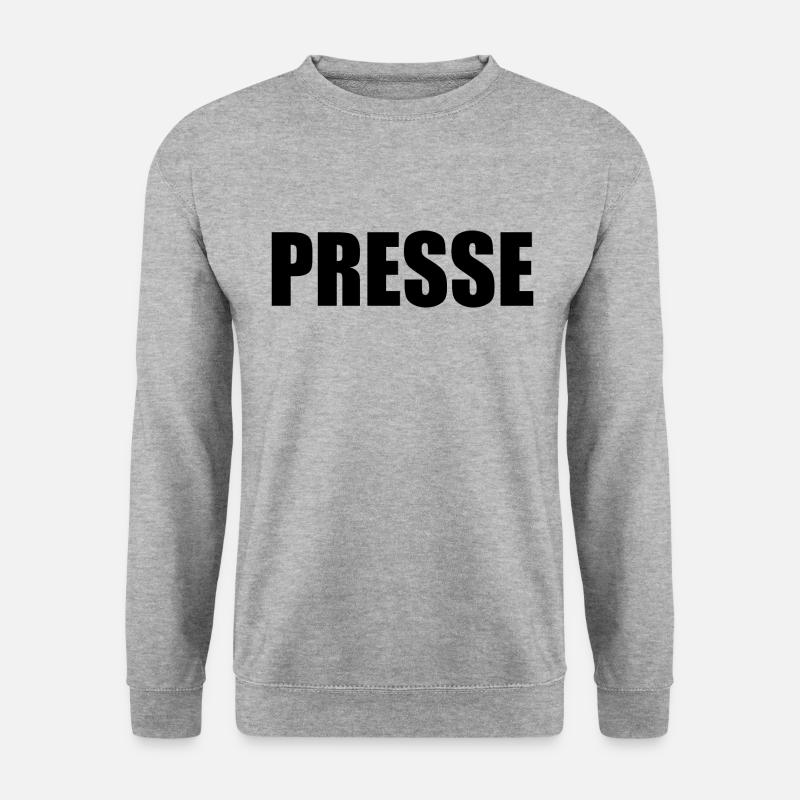 Presse - Unisex Pullover - Weißgrau meliert