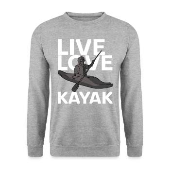 Kayak canoë aviron - Sweat-shirt Unisexe - gris chiné - Devant - Alina (178cm) & Michal (187cm)