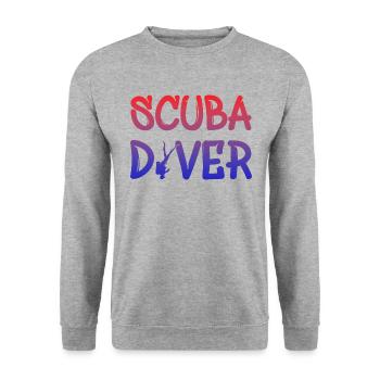Scuba Diver Diving - Unisex Pullover - Weißgrau meliert - Vorne - Alina (178cm) & Michal (187cm)