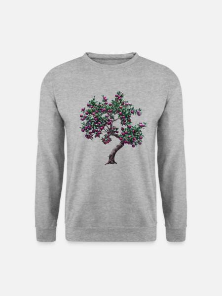 Living Tree with Purple Fruits - Unisex Sweatshirt - salt & pepper