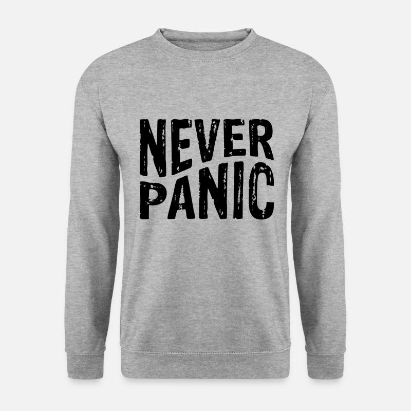 Never Panic - Unisex Sweatshirt - salt & pepper