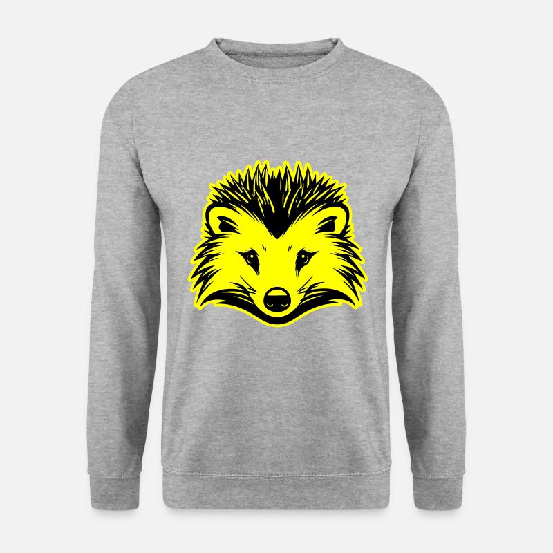 Igel Tier - Unisex Pullover - Weißgrau meliert