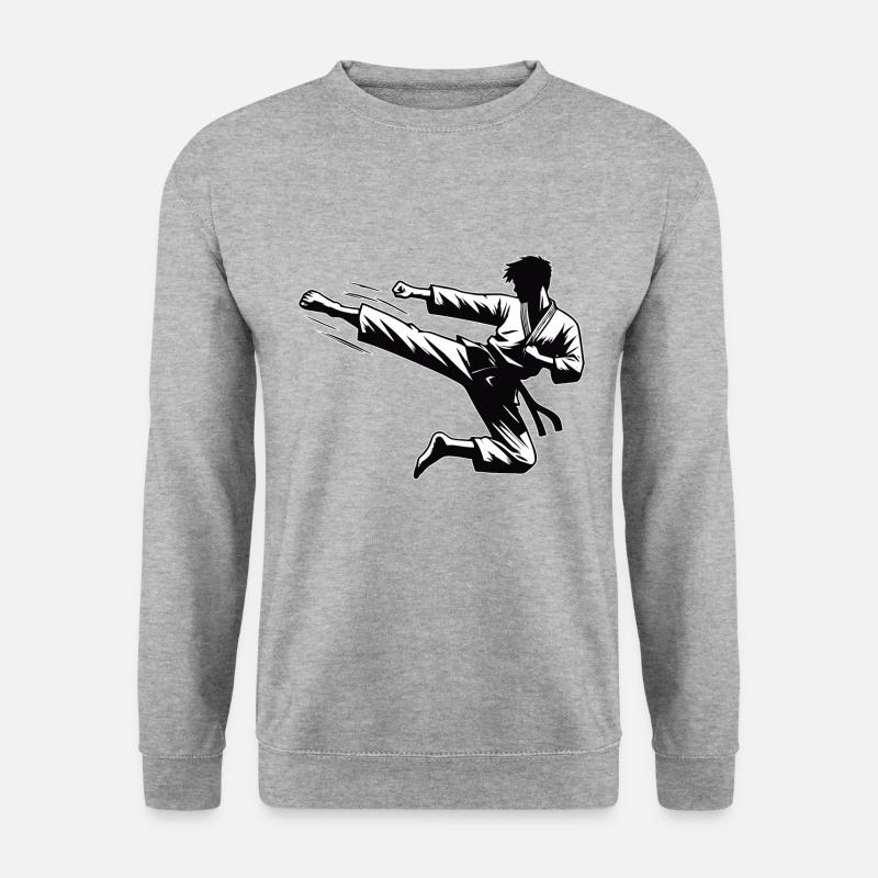 Sprungkick Roundhouse-Kick, Dollyo Chagi Design - Unisex Sweatshirt - salt & pepper