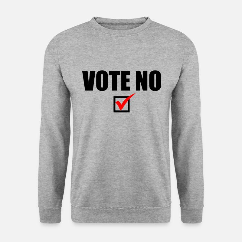 Vote no - Unisex Pullover - Weißgrau meliert