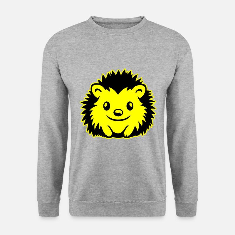 Igel Comic Niedlich - Unisex Pullover - Weißgrau meliert