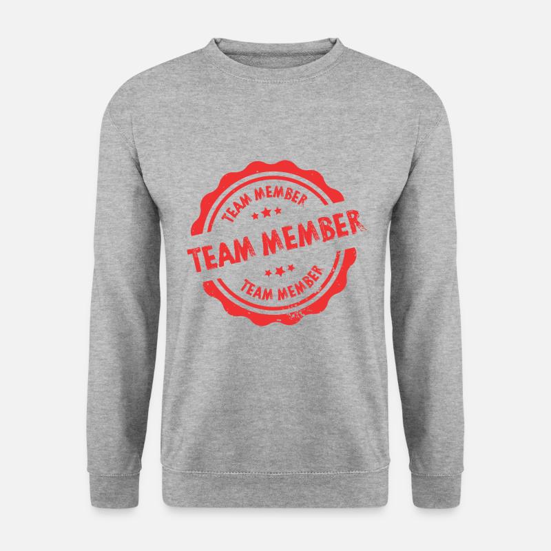 Team Stempel - Unisex Pullover - Weißgrau meliert