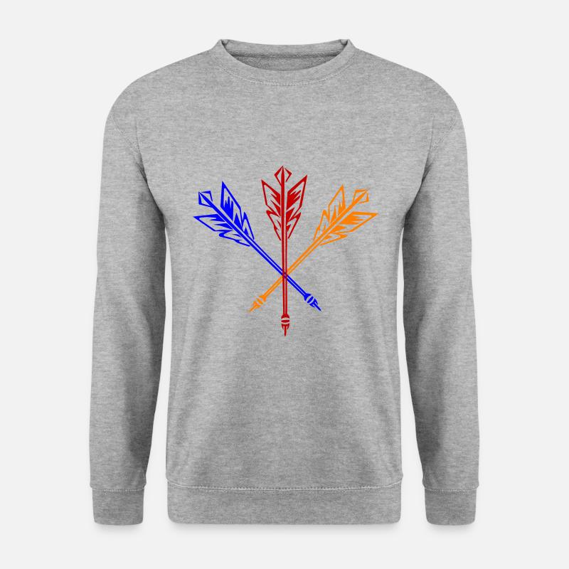 Dartpfeile Darts Symbol - Unisex Pullover - Weißgrau meliert