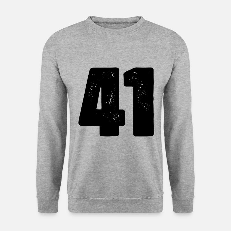 41 Zahl Trikot - Unisex Pullover - Weißgrau meliert