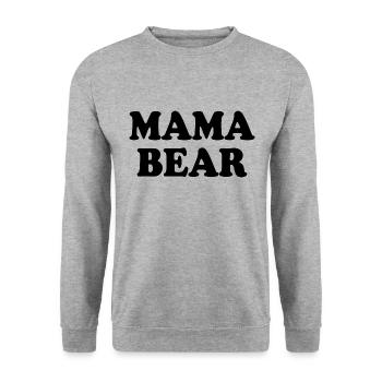 Mama bear - Unisex Pullover - Weißgrau meliert - Vorne - Alina (178cm) & Michal (187cm)