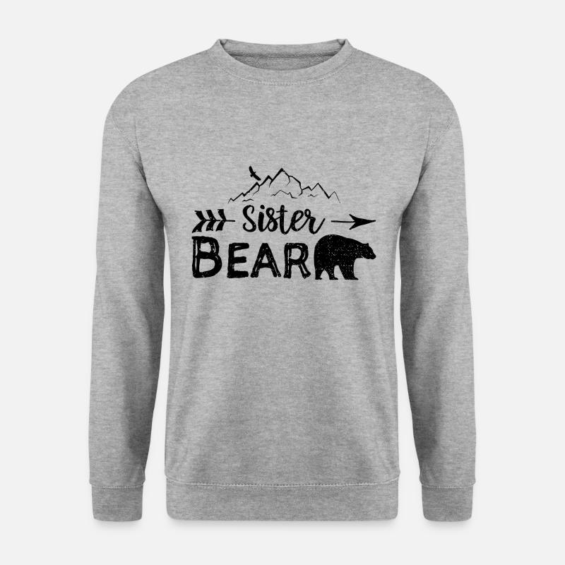 Sister Bear - Schwester - Unisex Pullover - Weißgrau meliert