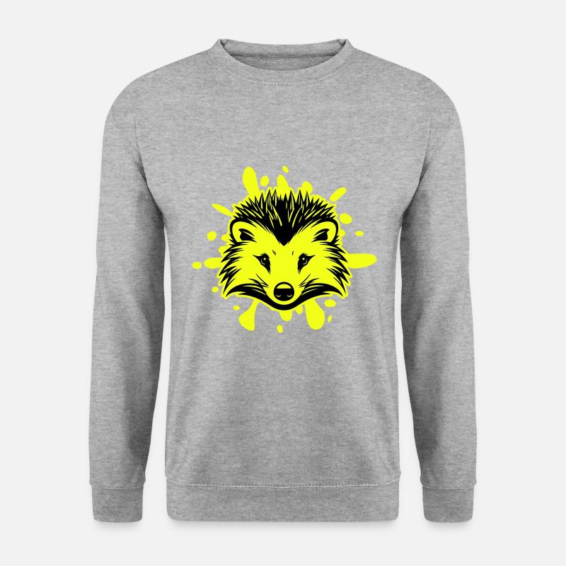 Igel Tier - Unisex Pullover - Weißgrau meliert