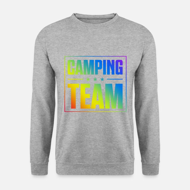 Camping Team - Unisex Pullover - Weißgrau meliert