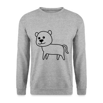 Panther Comic Animal - Sweat-shirt Unisexe - gris chiné - Devant - Alina (178cm) & Michal (187cm)