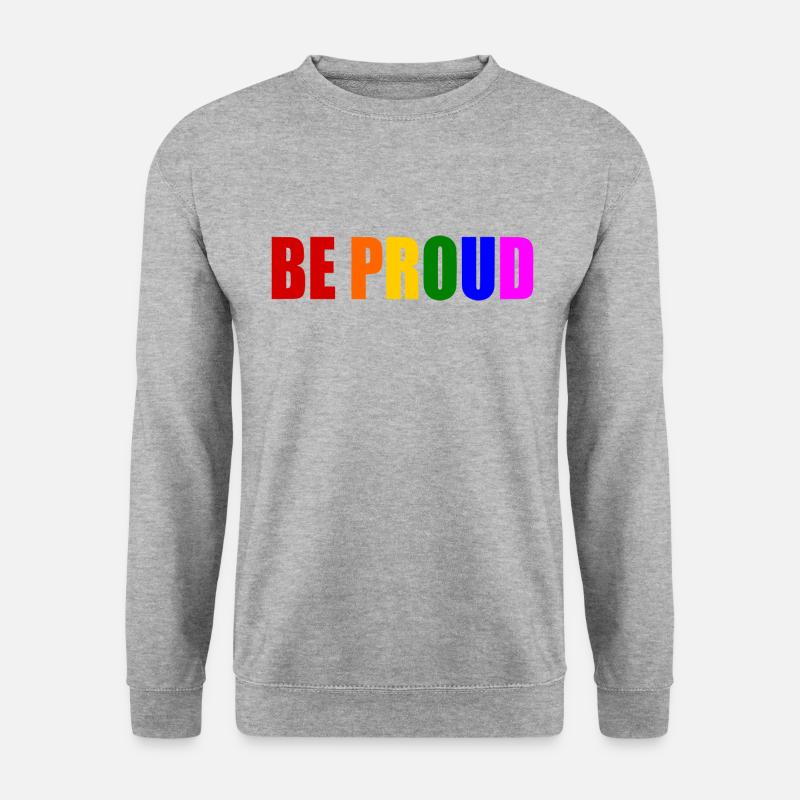 Be proud - Unisex Pullover - Weißgrau meliert