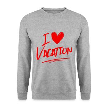 I love holidays - Unisex Sweatshirt - salt & pepper - Front - Alina (178cm) & Michal (187cm)