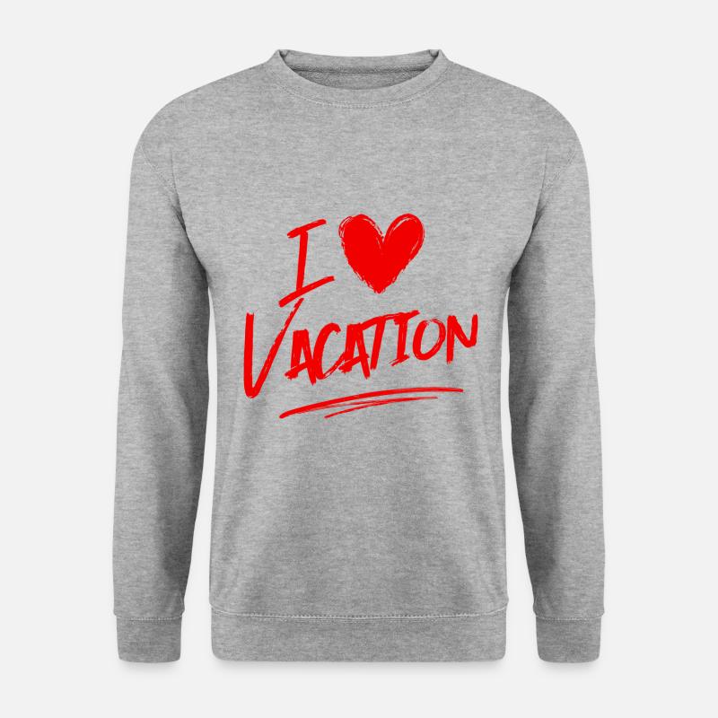 Ich liebe Urlaub - Unisex Pullover - Weißgrau meliert