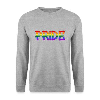 Pride - Unisex Pullover - Weißgrau meliert - Vorne - Alina (178cm) & Michal (187cm)