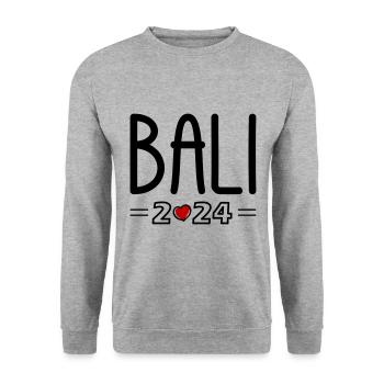 Bali 2024 Heart - Unisex Sweatshirt - salt & pepper - Front - Alina (178cm) & Michal (187cm)