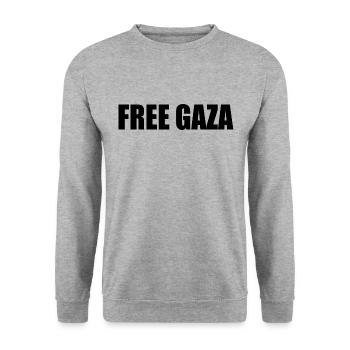 Free gaza - Unisex Sweatshirt - salt & pepper - Front - Alina (178cm) & Michal (187cm)