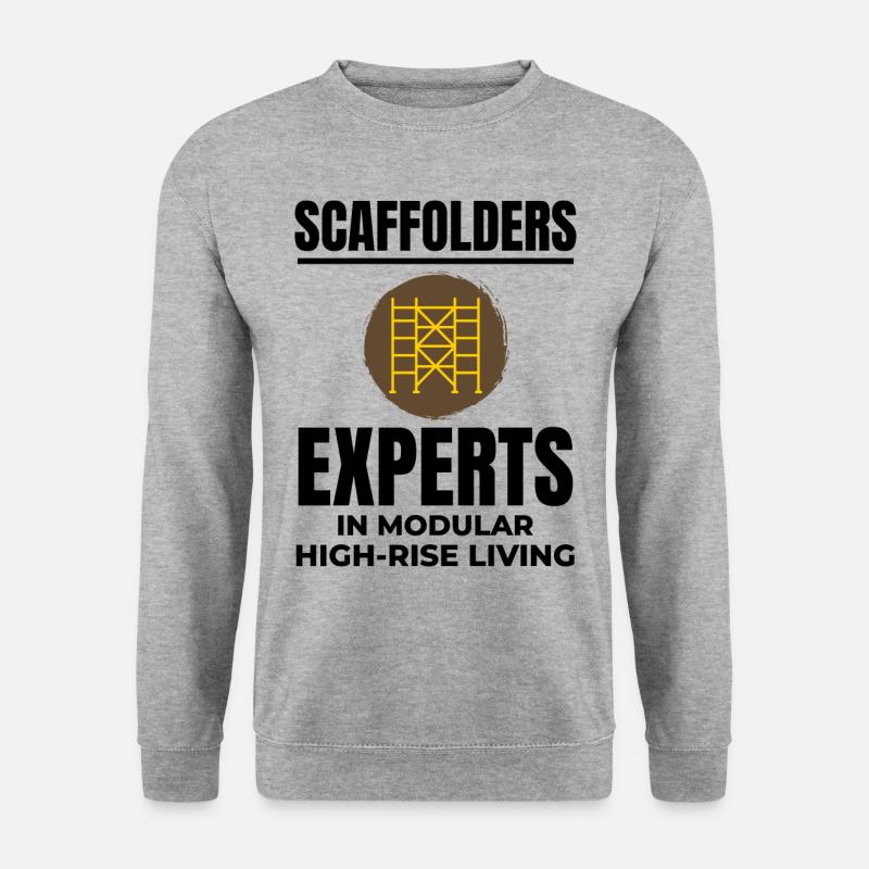 Gerüstbauer Gerüstbauer Gerüstbaubühne - Unisex Pullover - Weißgrau meliert