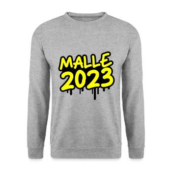 Malle 2023 - Unisex Sweatshirt - salt & pepper - Front - Alina (178cm) & Michal (187cm)