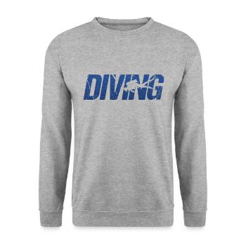 tauchen diving dive - Unisex Pullover - Weißgrau meliert - Vorne - Alina (178cm) & Michal (187cm)