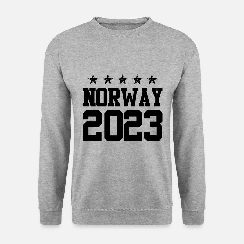 Norway 2023 - Unisex Pullover - Weißgrau meliert