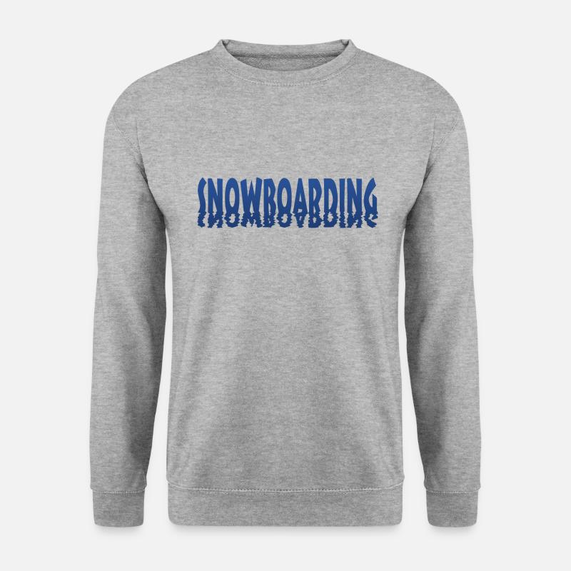 snowboarding - Unisex Pullover - Weißgrau meliert