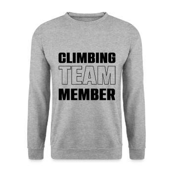 Climbing Team - Unisex Pullover - Weißgrau meliert - Vorne - Alina (178cm) & Michal (187cm)