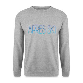 apres ski skiing skihase - Unisex Pullover - Weißgrau meliert - Vorne - Alina (178cm) & Michal (187cm)