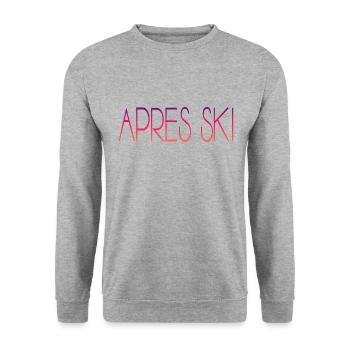 Apres Ski - Unisex Pullover - Weißgrau meliert - Vorne - Alina (178cm) & Michal (187cm)