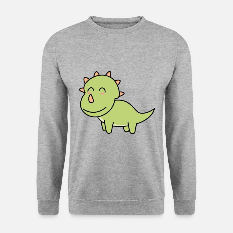 Dinosaurier triceratops Comic - Unisex Pullover - Weißgrau meliert