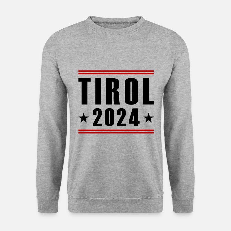 Tirol 2024 - Unisex Pullover - Weißgrau meliert