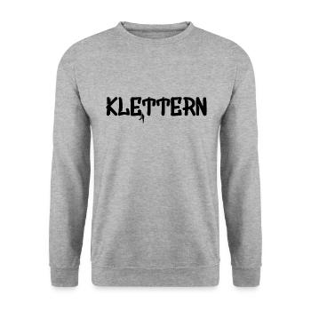 Klettern - Unisex Pullover - Weißgrau meliert - Vorne - Alina (178cm) & Michal (187cm)