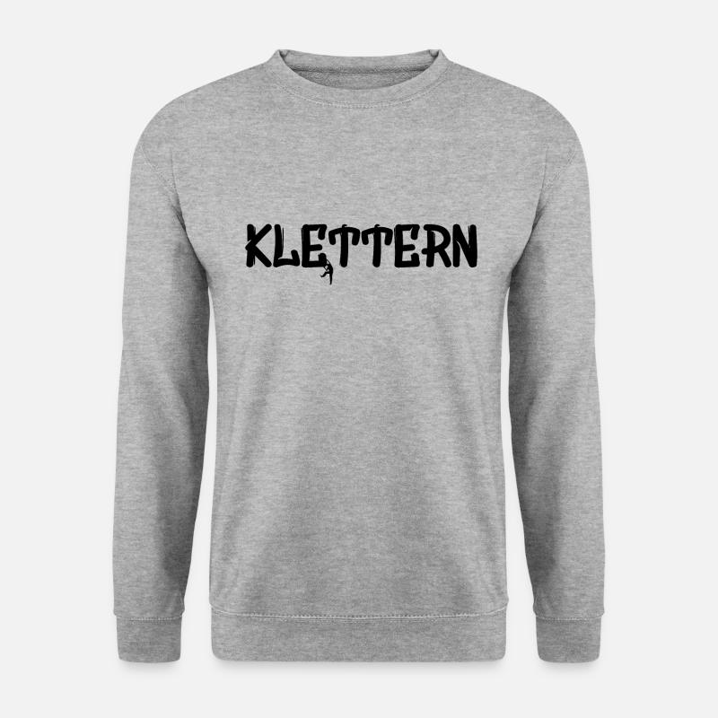 Klettern - Unisex Pullover - Weißgrau meliert