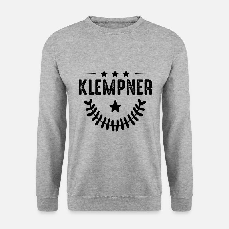 Klempner Beruf - Unisex Pullover - Weißgrau meliert