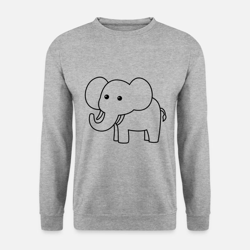Mammut Comic Tier - Unisex Pullover - Weißgrau meliert