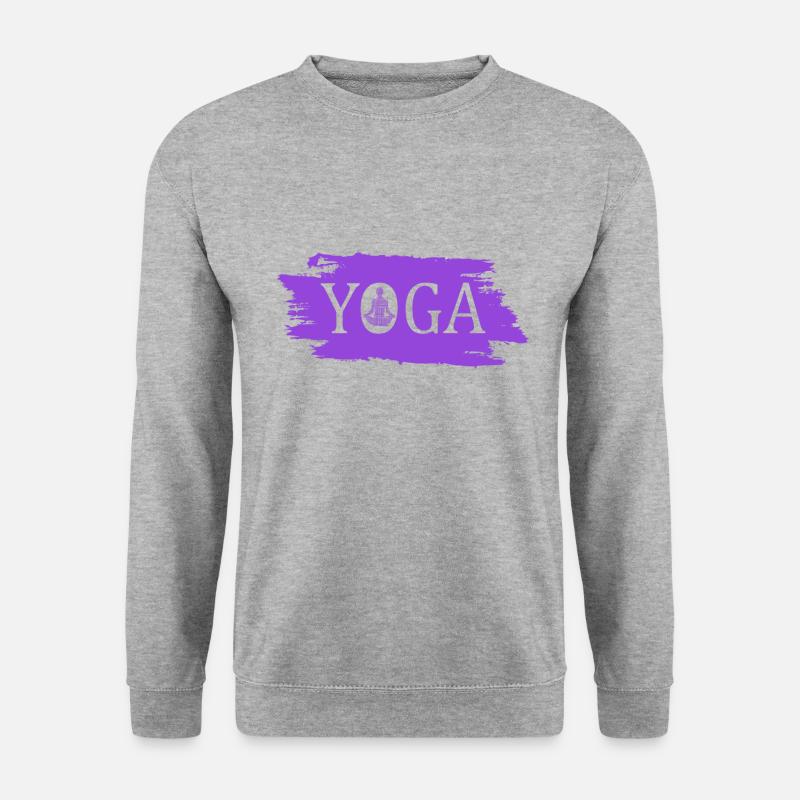 Yoga Namaste - Unisex Pullover - Weißgrau meliert