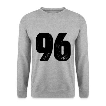Maillot à 96 numéros - Sweat-shirt Unisexe - gris chiné - Devant - Alina (178cm) & Michal (187cm)